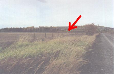 View of approaching farm