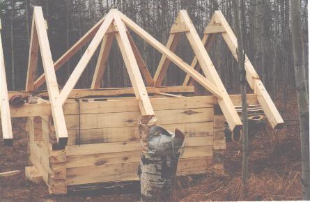 Roof rafters completed